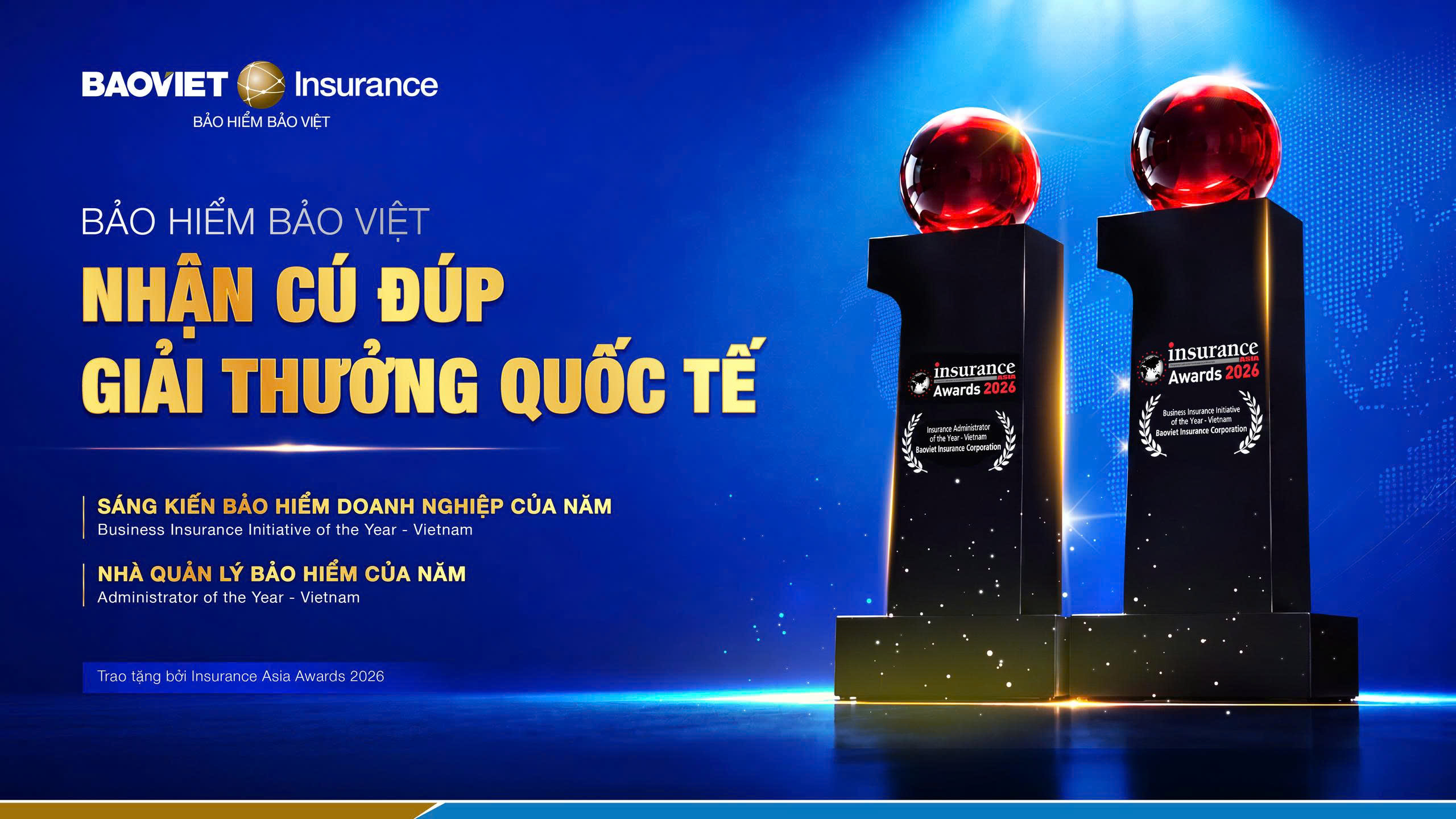 Bảo hiểm Bảo Việt nhận cú đúp giải thưởng về đổi mới, quản trị